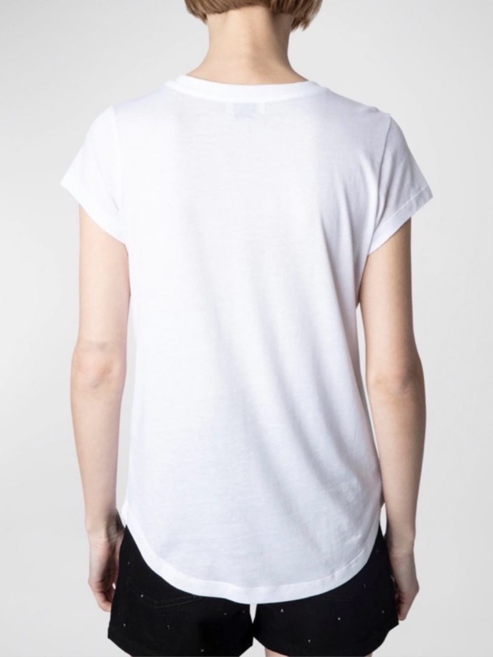 NWT💕Zadig & Voltaire Woop Amour Strass T-Shirt in BLANC Size XS - Picture 4 of 13